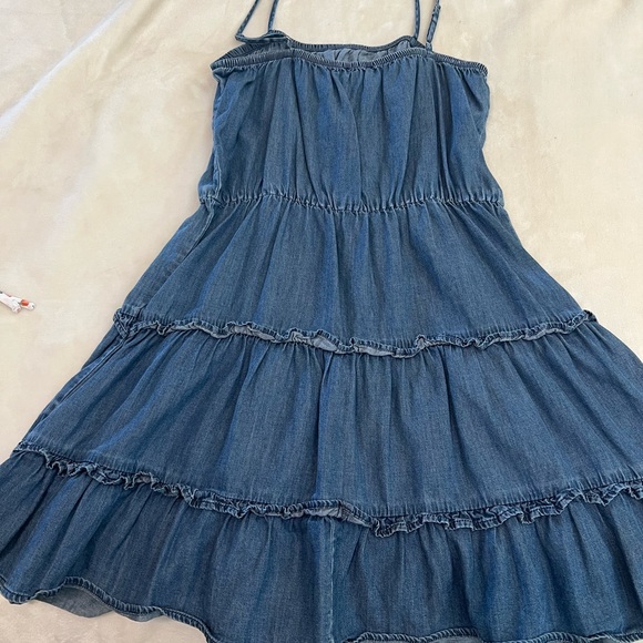 Express Ruffle Denim Dress - Picture 3 of 4